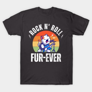 Funny Rock N' Roll Furr-ever Shirt | Unisex Rock N' Roll Panda shirt | Funny Panda Lover Shirt | Music lover Shirt | Funny Music Slogan Tee T-Shirt